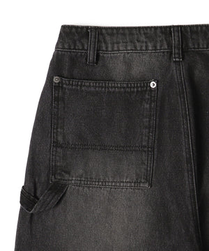 ダブルニーダメージデニムパンツ