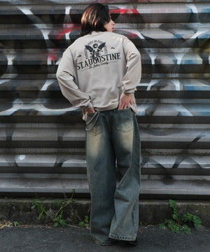 デニム淡加工 モデル：175cm L着用