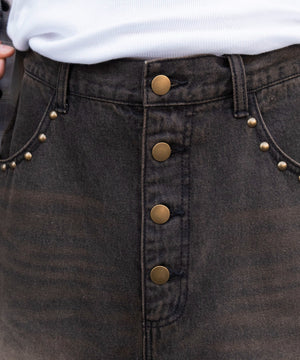 スーパーバギ－スタッズデニムパンツ