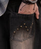 スーパーバギ－スタッズデニムパンツ