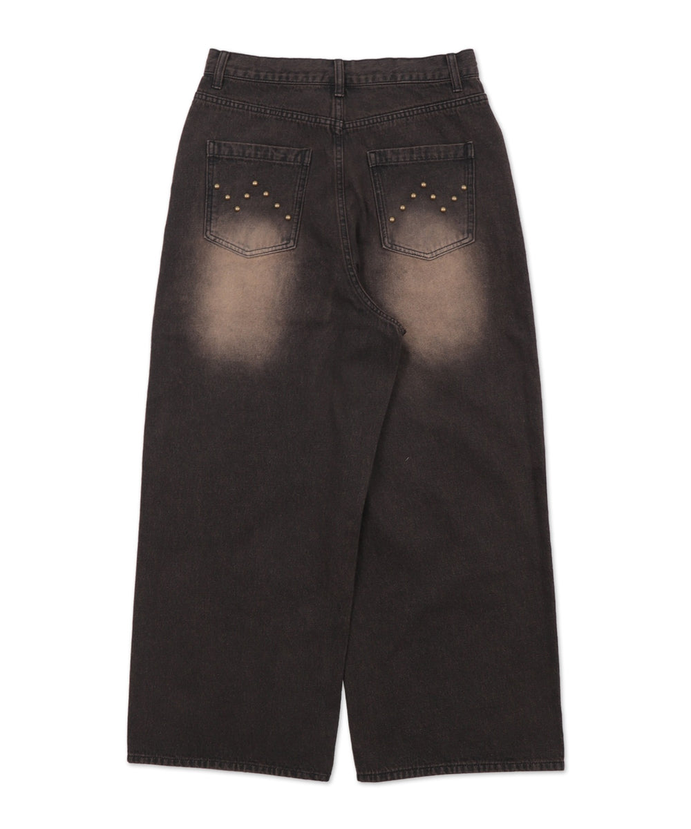 スーパーバギ－スタッズデニムパンツ