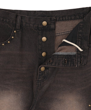 スーパーバギ－スタッズデニムパンツ