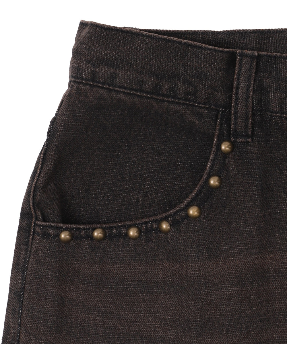 スーパーバギ－スタッズデニムパンツ