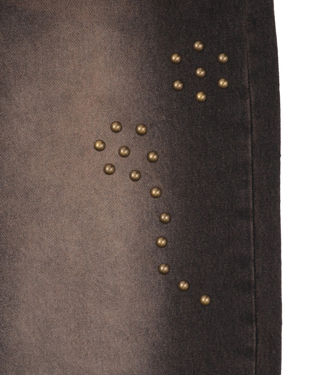 スーパーバギ－スタッズデニムパンツ