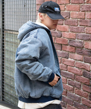 デニム淡加工 モデル：175cm L着用