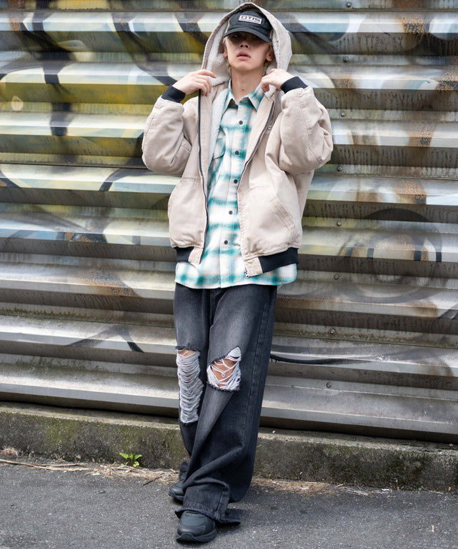 ベージュ モデル：175cm L着用