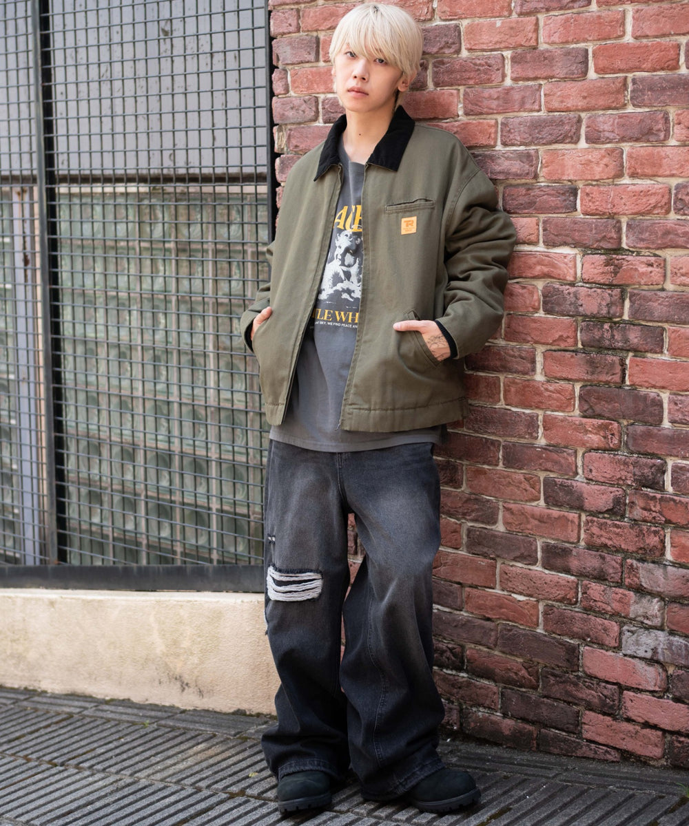 カーキ モデル：175cm L着用