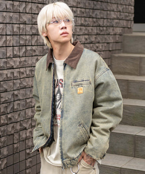 デニム淡加工 モデル：175cm L着用