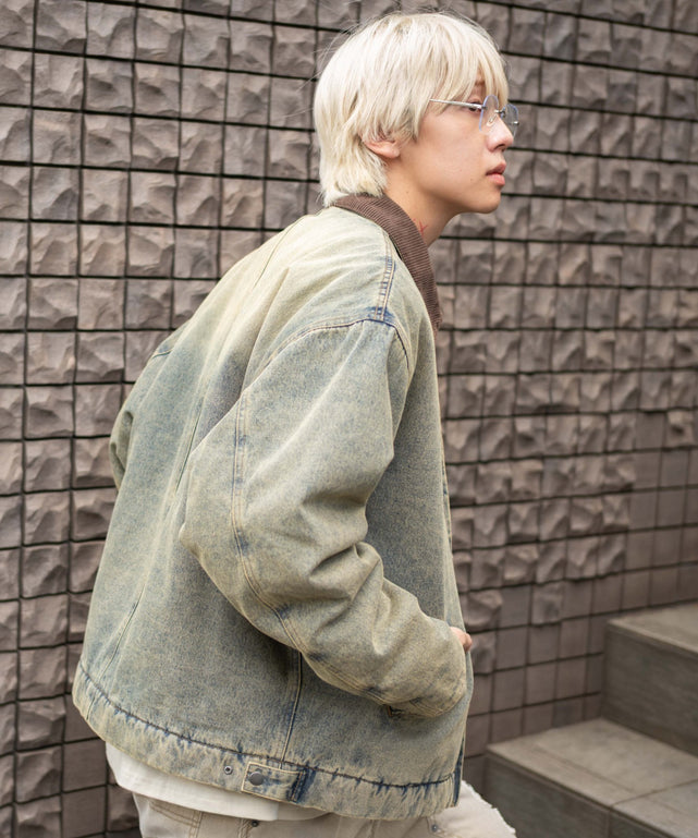 デニム淡加工 モデル：175cm L着用