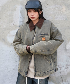 デニム淡加工 モデル：159cm M着用