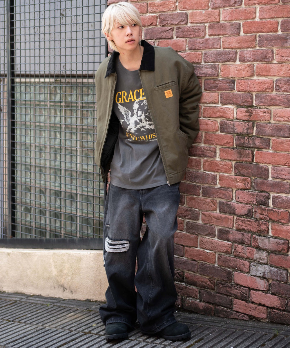 カーキ モデル：175cm L着用