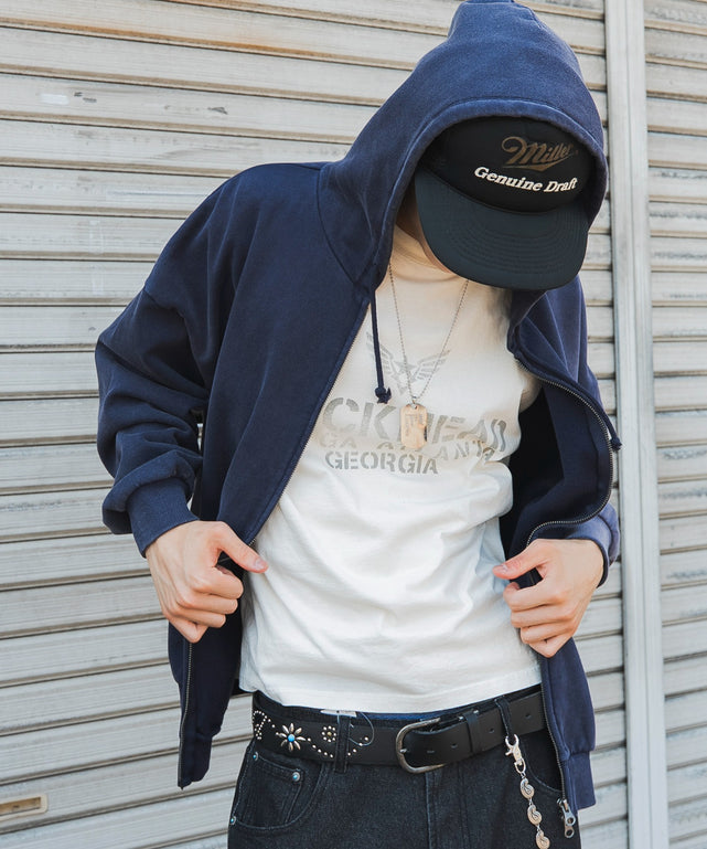 ネイビー モデル：182cm L着用
