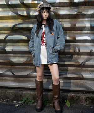 デニム中濃加工　モデル：159cm L着用