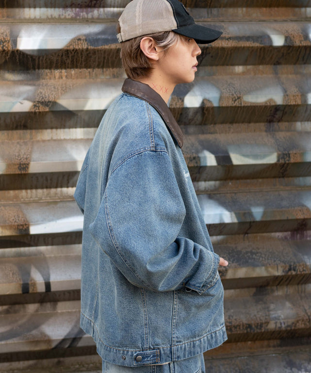 デニム中濃加工モデル：175cm L着用