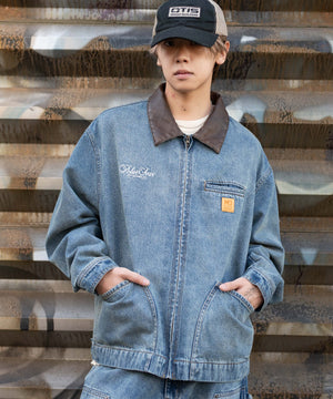 デニム中濃加工モデル：175cm L着用