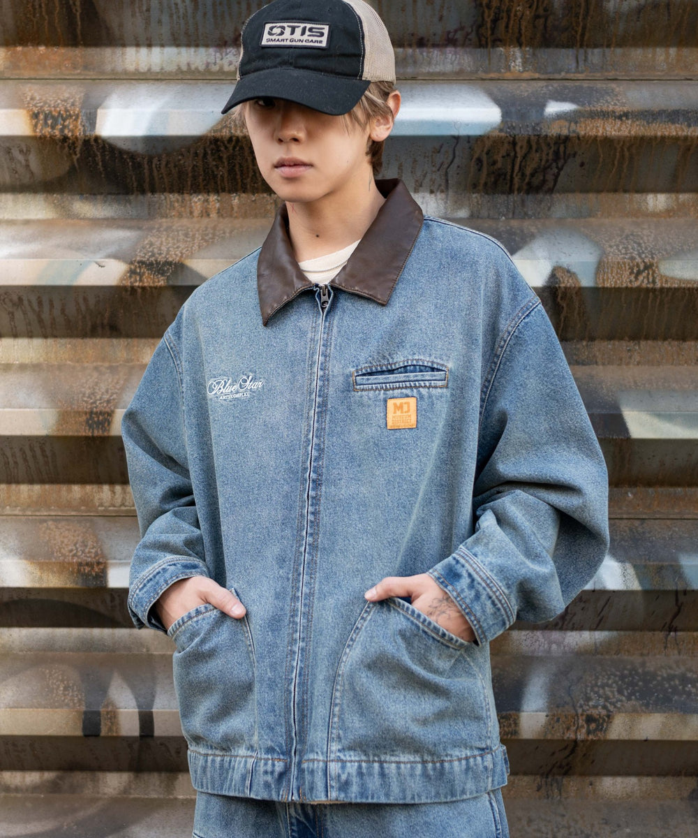 デニム中濃加工モデル：175cm L着用