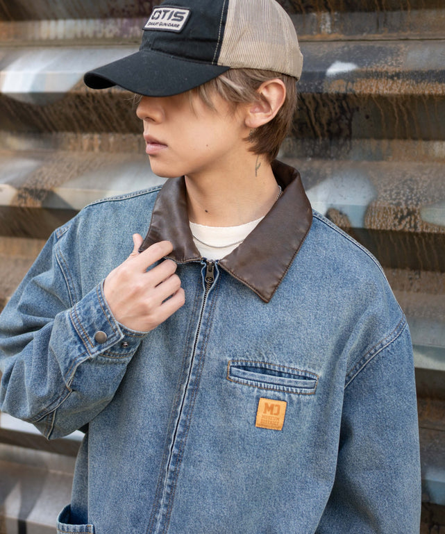 デニム中濃加工モデル：175cm L着用