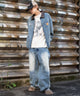 デニム中濃加工モデル：175cm L着用
