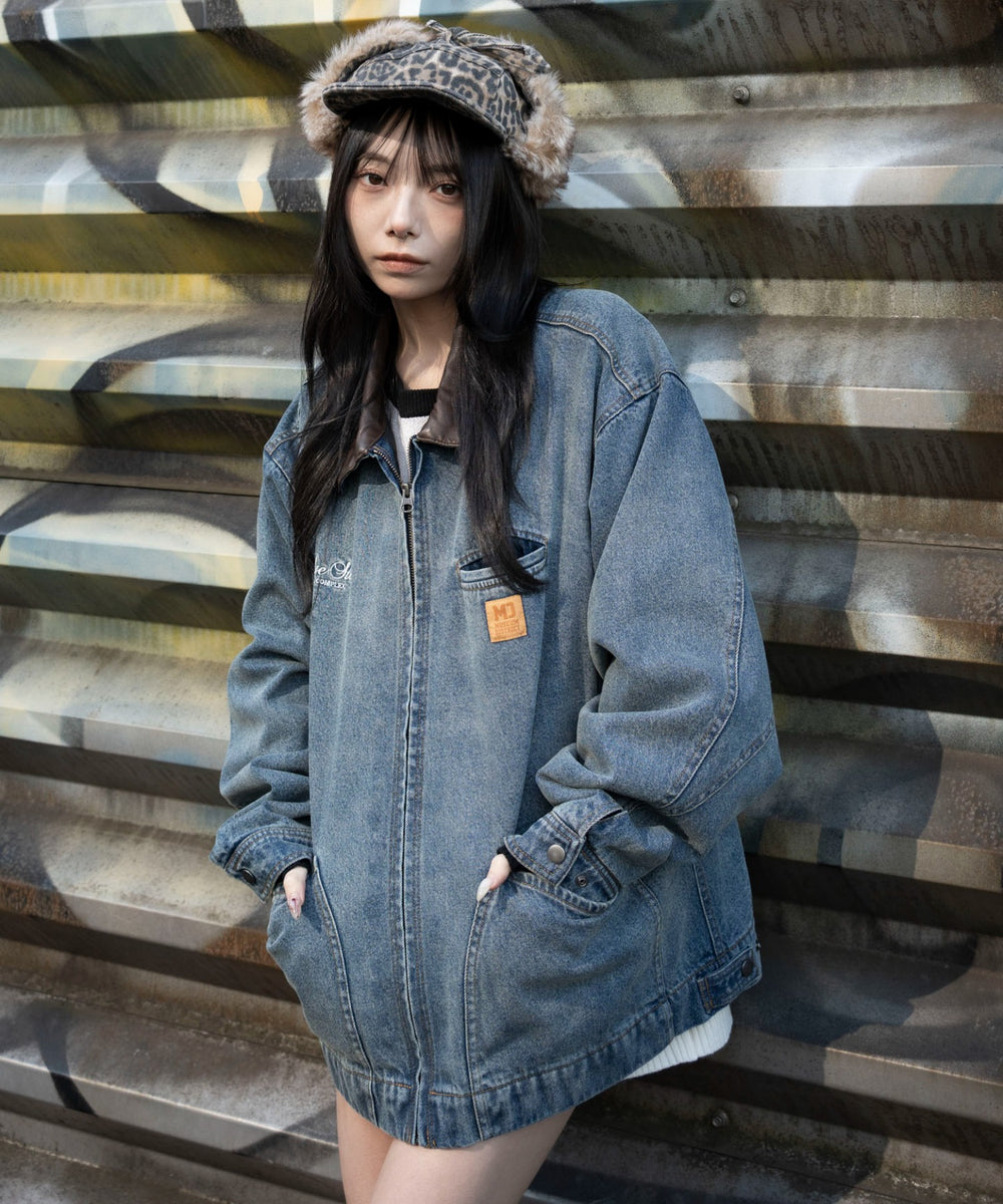 デニム中濃加工　モデル：159cm L着用