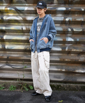 デニム中濃加工 モデル：175cm L着用