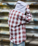 レッドチェック1 モデル：175cm L着用