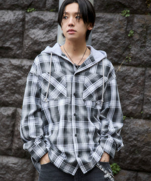 ブラックチェック1 モデル：175cm L着用