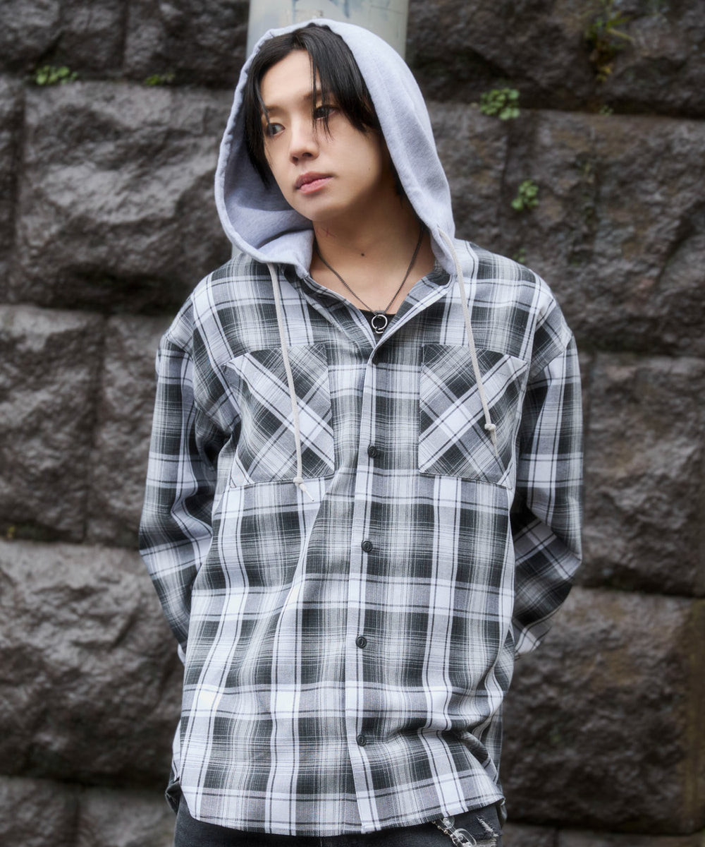 ブラックチェック1 モデル：175cm L着用