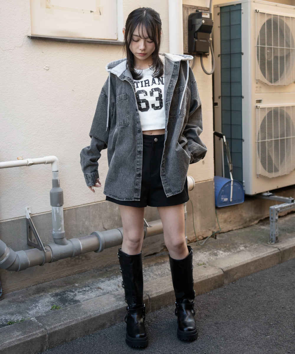 デニムブラックソノタ　モデル：159cm L着用