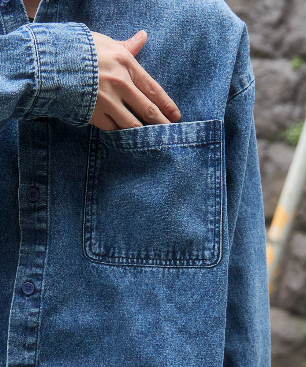 デニムフードシャツ（LS）