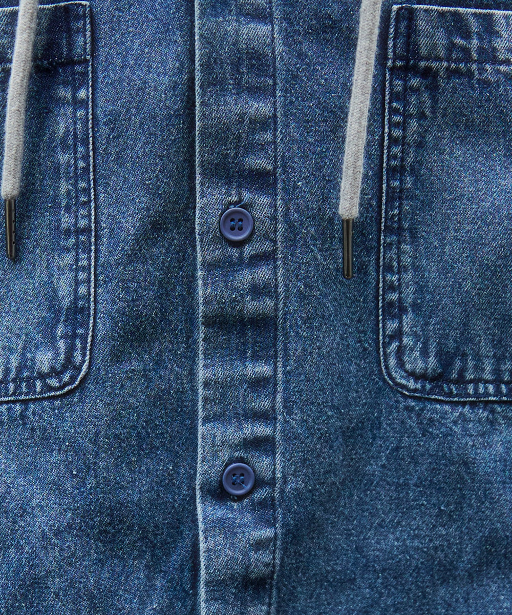 デニムフードシャツ（LS）