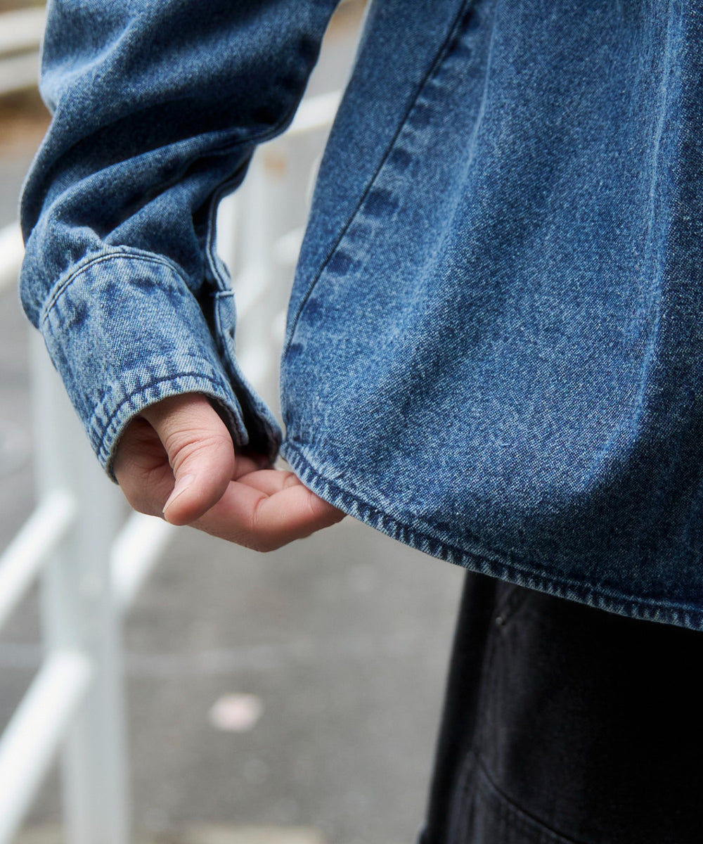 デニムフードシャツ（LS）