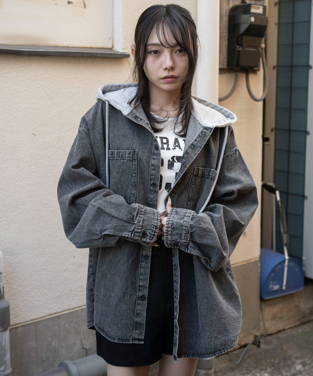 デニムブラックソノタ　モデル：159cm L着用