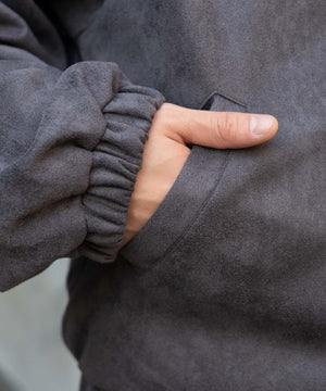 フェイクスウェードロゴスウィングトップ