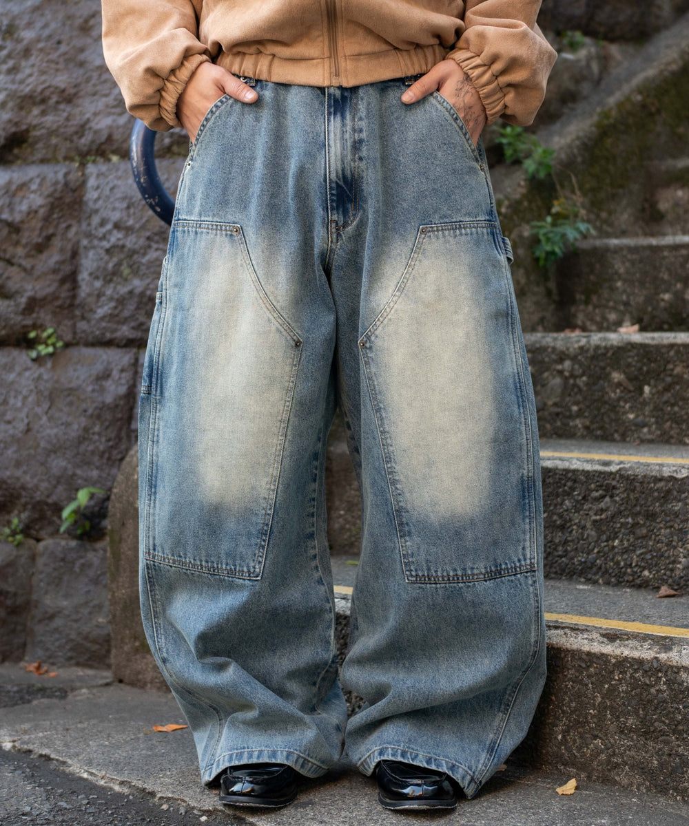 デニム中濃加工 モデル：175cm L着用