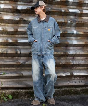 デニム中濃加工 モデル：175cm L着用