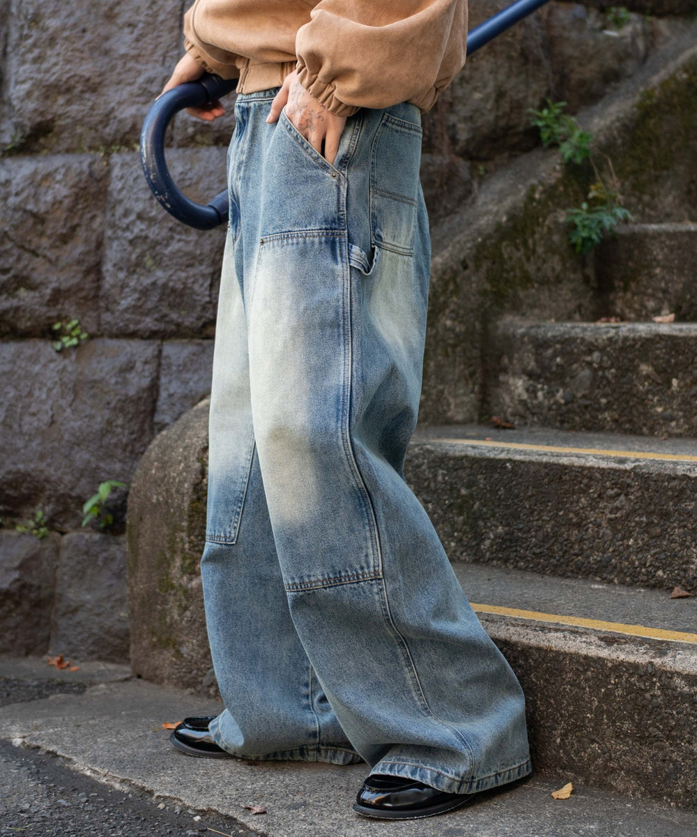 デニム中濃加工 モデル：175cm L着用