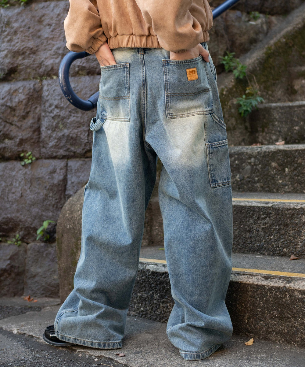 デニム中濃加工 モデル：175cm L着用