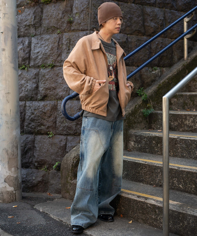 デニム中濃加工 モデル：175cm L着用