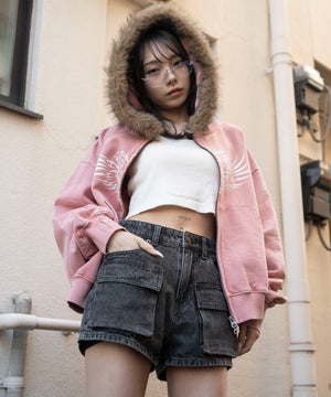 ピンク　モデル：159cm L着用