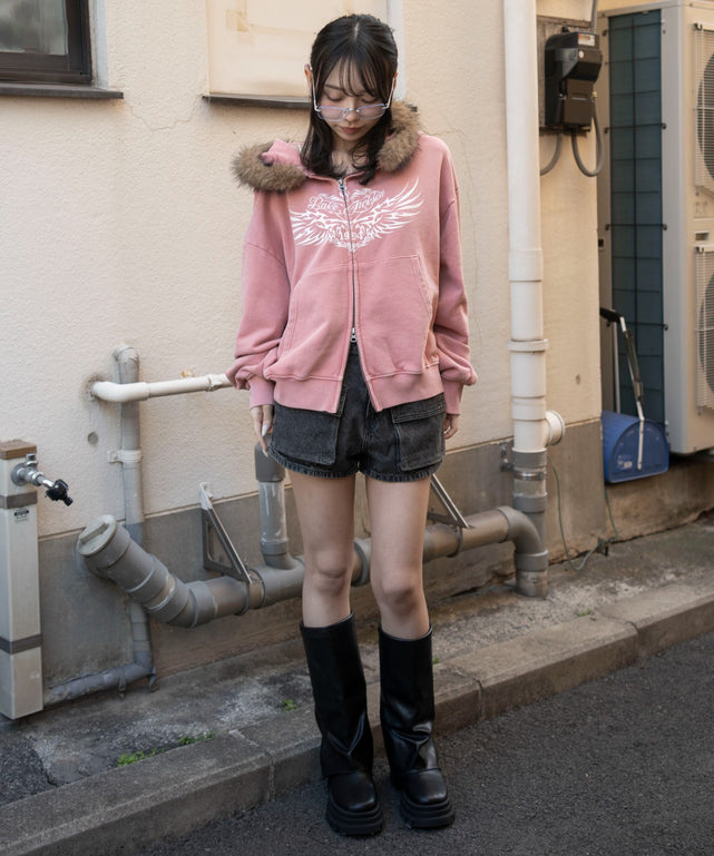 ピンク　モデル：159cm L着用