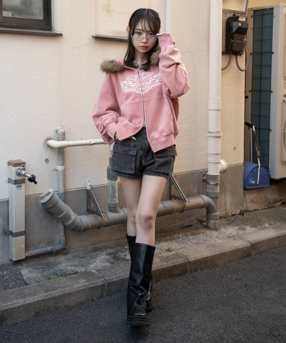 ピンク　モデル：159cm L着用