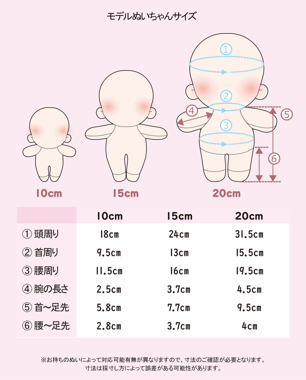 ぬいベビーセット15cm