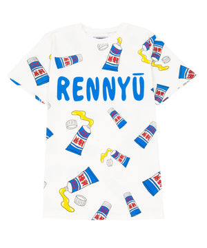 ﾌｰﾄﾞ総柄Tｼｬﾂ