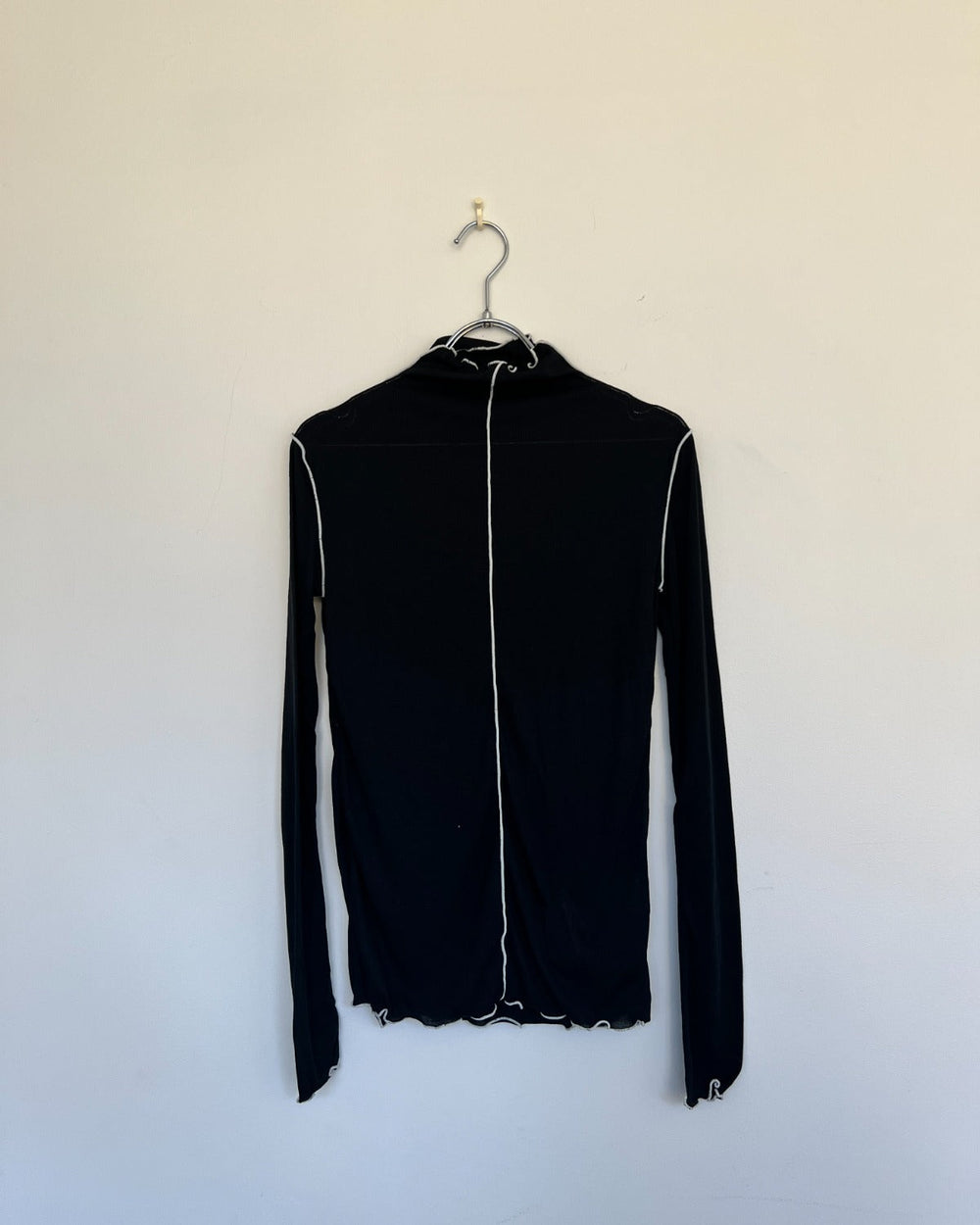 配色メローボトルネックトップス