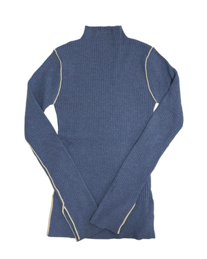 アームスリット配色リブニット