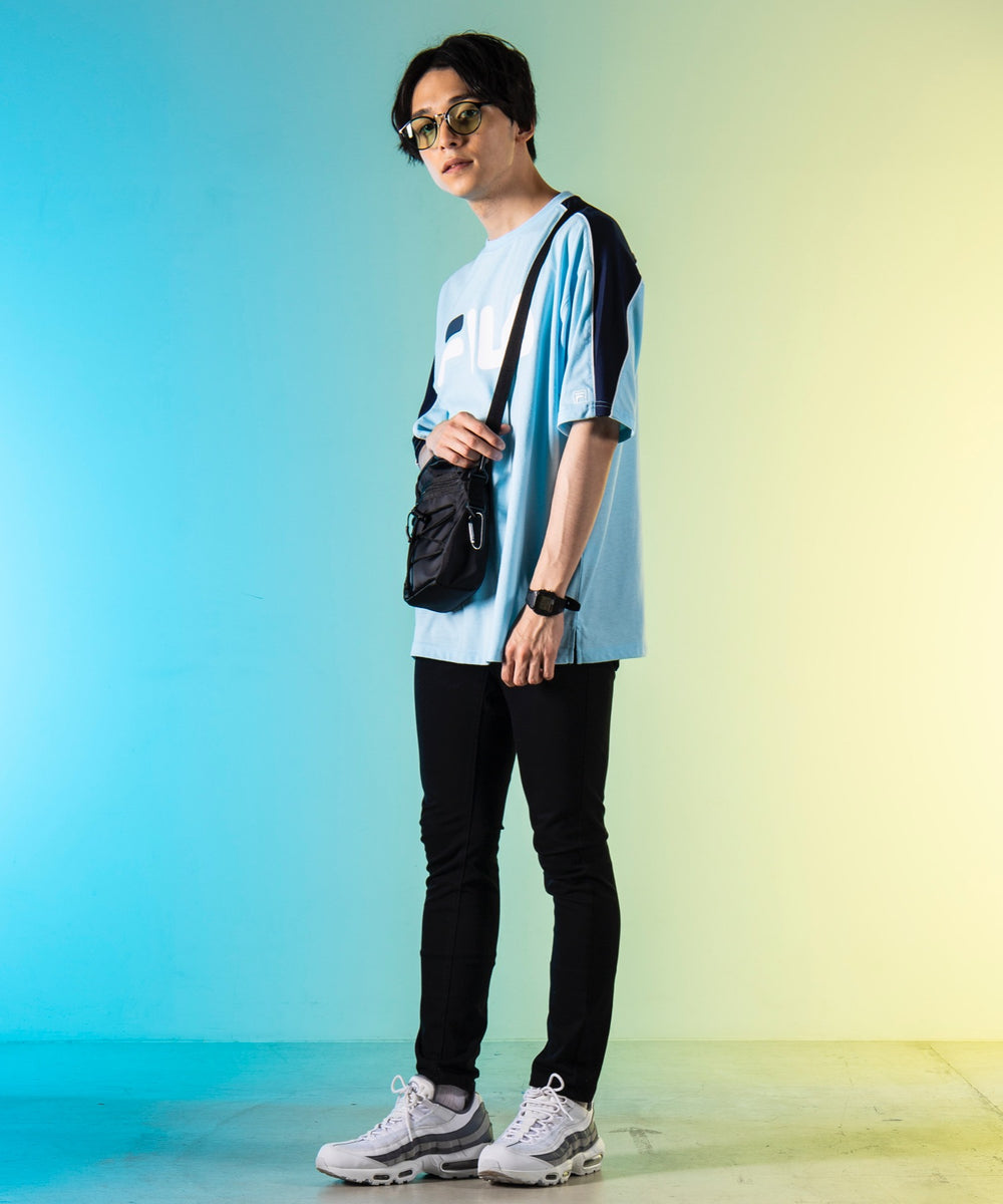 別注FILAパイピング切替Tシャツ(S)