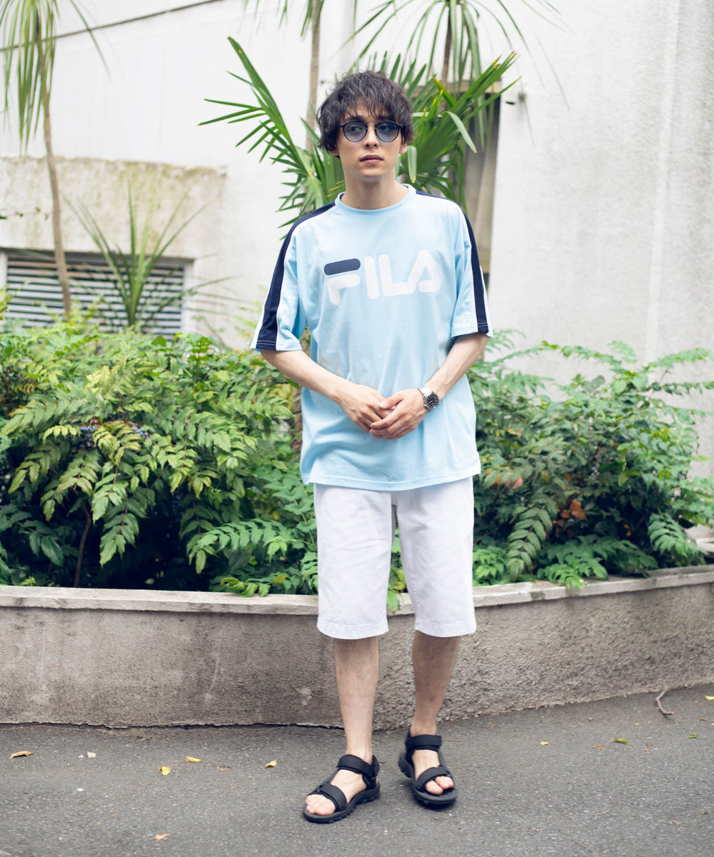 別注FILAパイピング切替Tシャツ(S)