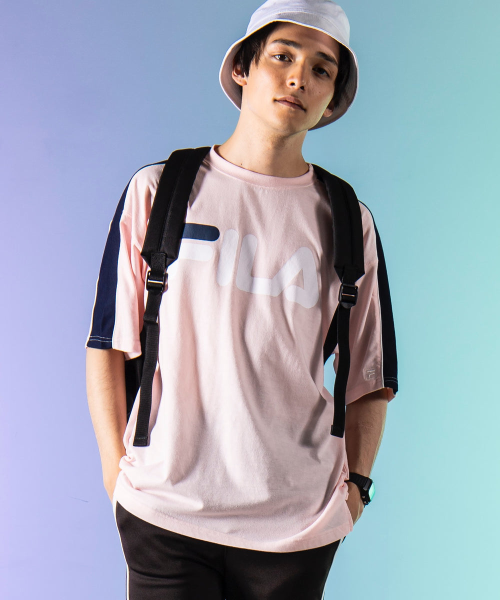 別注FILAパイピング切替Tシャツ(S)