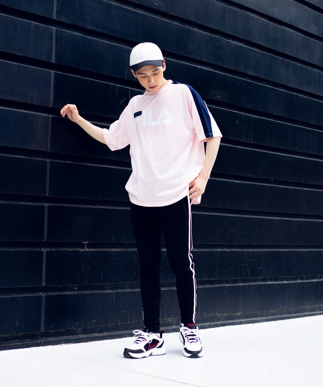 別注FILAパイピング切替Tシャツ(S)