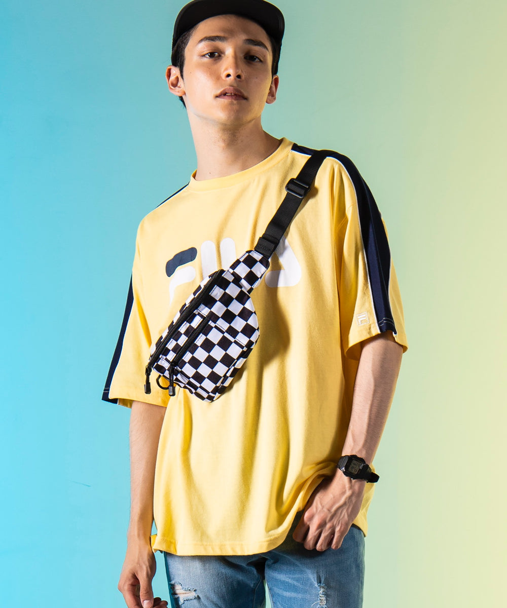 別注FILAパイピング切替Tシャツ(S)